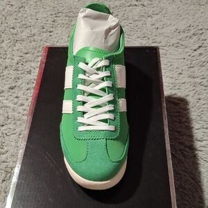 Madden Girl Vibrant Green Sneakers with White Stripes